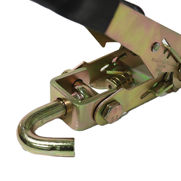 BoxerTool 2" Rubber Ratchet Buckle With 5/16" G70 Chain Tail 1.5 Feet