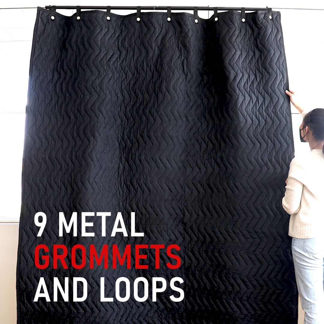 Boxer Tools XL Pro Studio Sound Dampening Blanket 96" x 80" - Thick Material - Metal Grommets - Light Blocker, Acoustic Treatment Blanket, Insulated, Sound Reducing