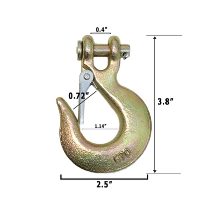 Grade 70 35" Trailer Safety Chain with 1/4" Clevis Hook