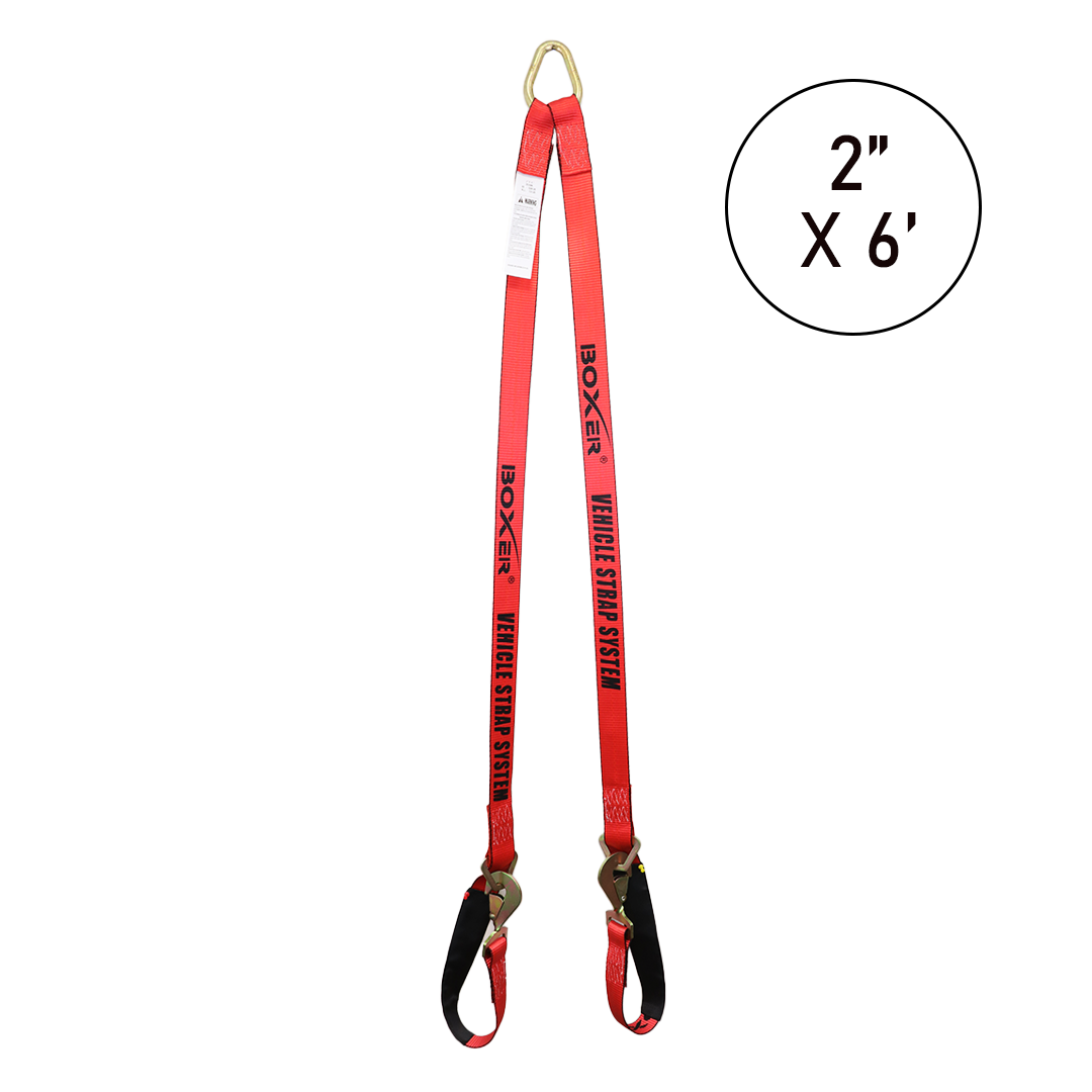 Boxer ProLink Axle Precision 2 x 6' V-Bridle Tow Straps with Snap