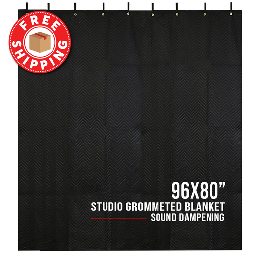 Boxer Tools Studio Sound Dampening Blanket 96" x 80" - Insulated Blanket, Light Blocker, Sound Absorbing, Acoustic Sound Treatment - Grommets and Loops