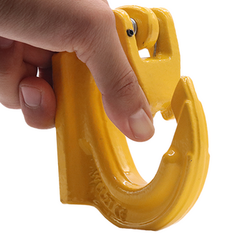 Heavy-Duty 2-Ton Weld-On Forged Anchor Hooks with Safety Latch - G80 Construction - 0