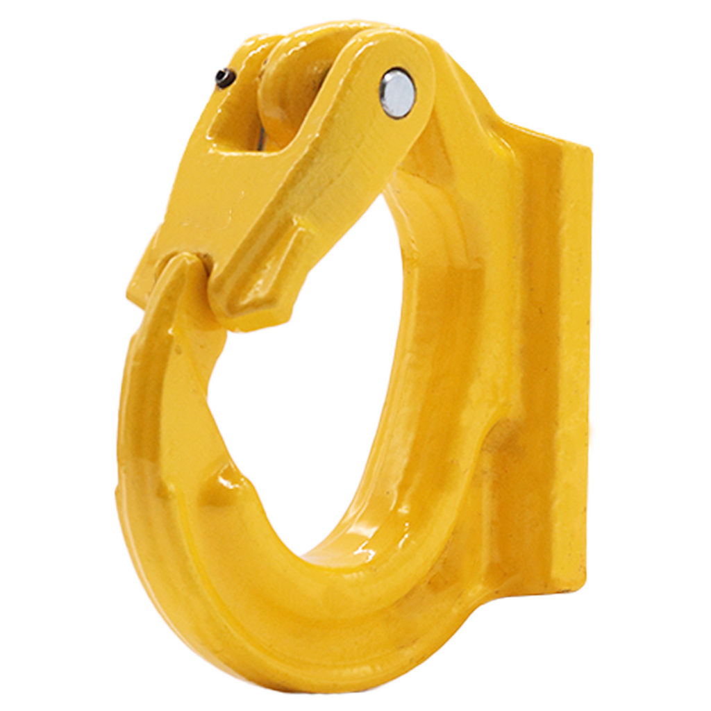 Heavy-Duty 2-Ton Weld-On Forged Anchor Hooks with Safety Latch - G80 Construction