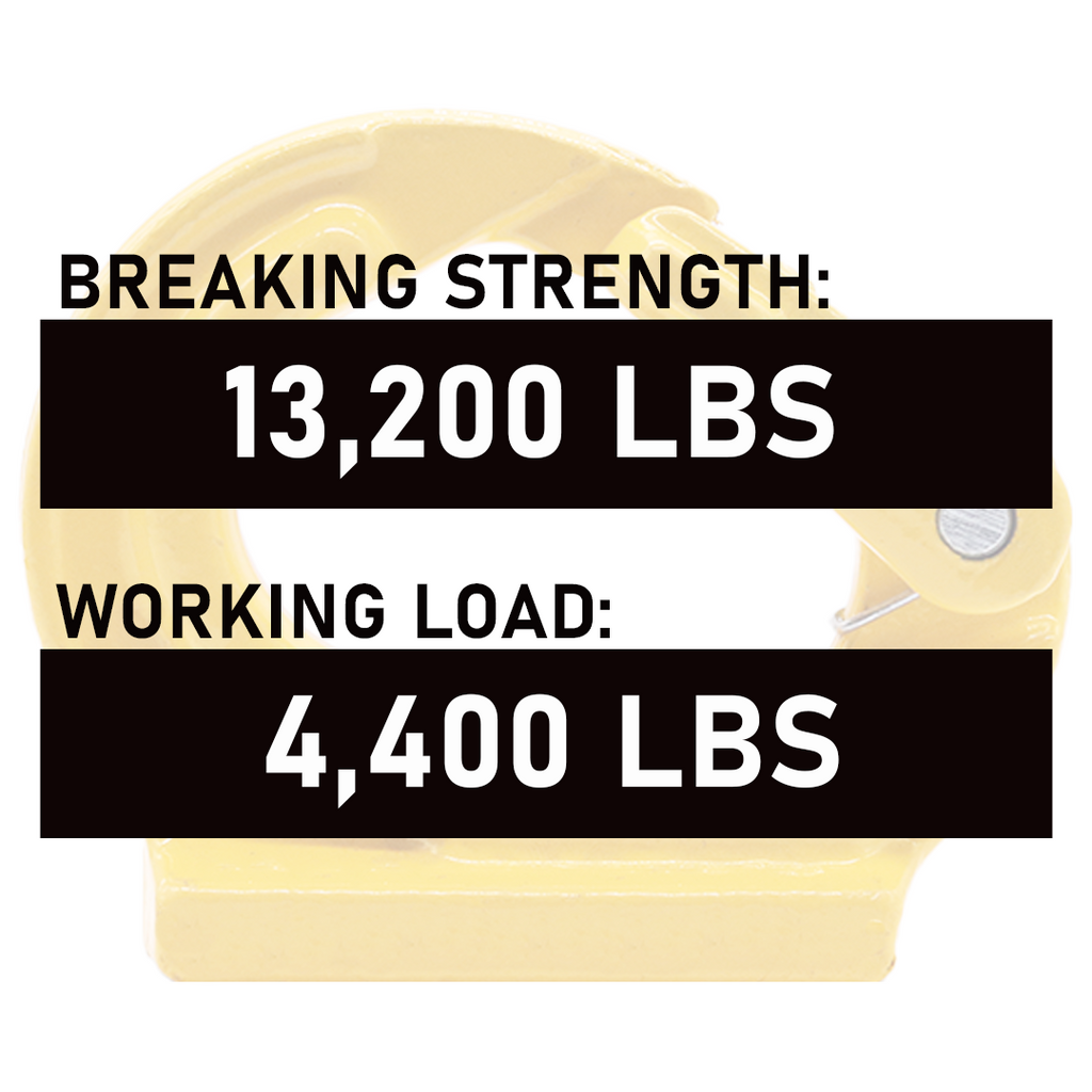 Heavy-Duty 2-Ton Weld-On Forged Anchor Hooks with Safety Latch - G80 Construction
