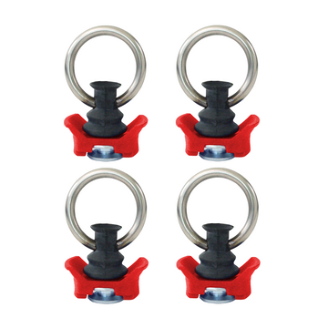 Buy red Single Stud Anchor Track Fitting: Set of 4 - 2500 lbs Load Capacity