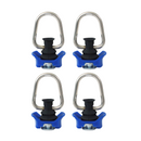 Single Stud Anchor Track Fitting with Pear Ring: Set of 4 - 2500 lbs Load Capacity-1