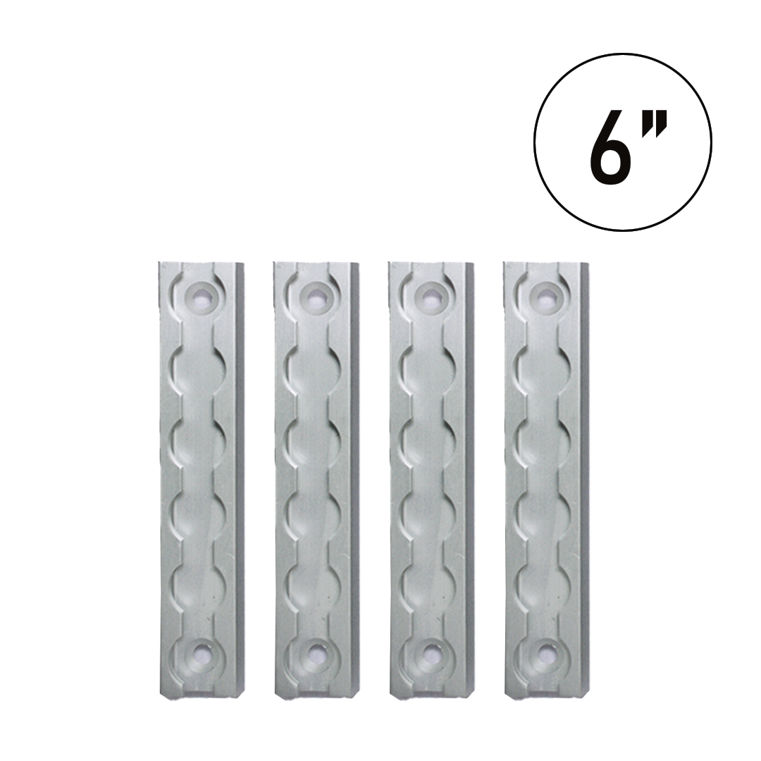 UltimateSecure 6-Inch Aluminum Tracks: Set of 4 - 1600 lbs Load Capacity