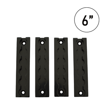 UltimateSecure 6-Inch Aluminum Tracks: Set of 4 - 1600 lbs Load Capacity