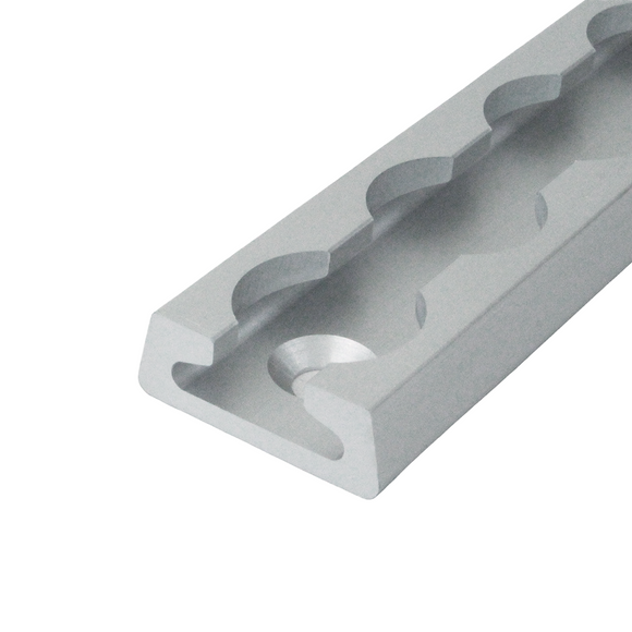 MaxSecure 1-Foot Aluminum Logistic Tracks: Set of 2 - 2200 lbs Load Capacity