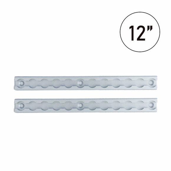 MaxSecure 1-Foot Aluminum Logistic Tracks: Set of 2 - 2200 lbs Load Capacity