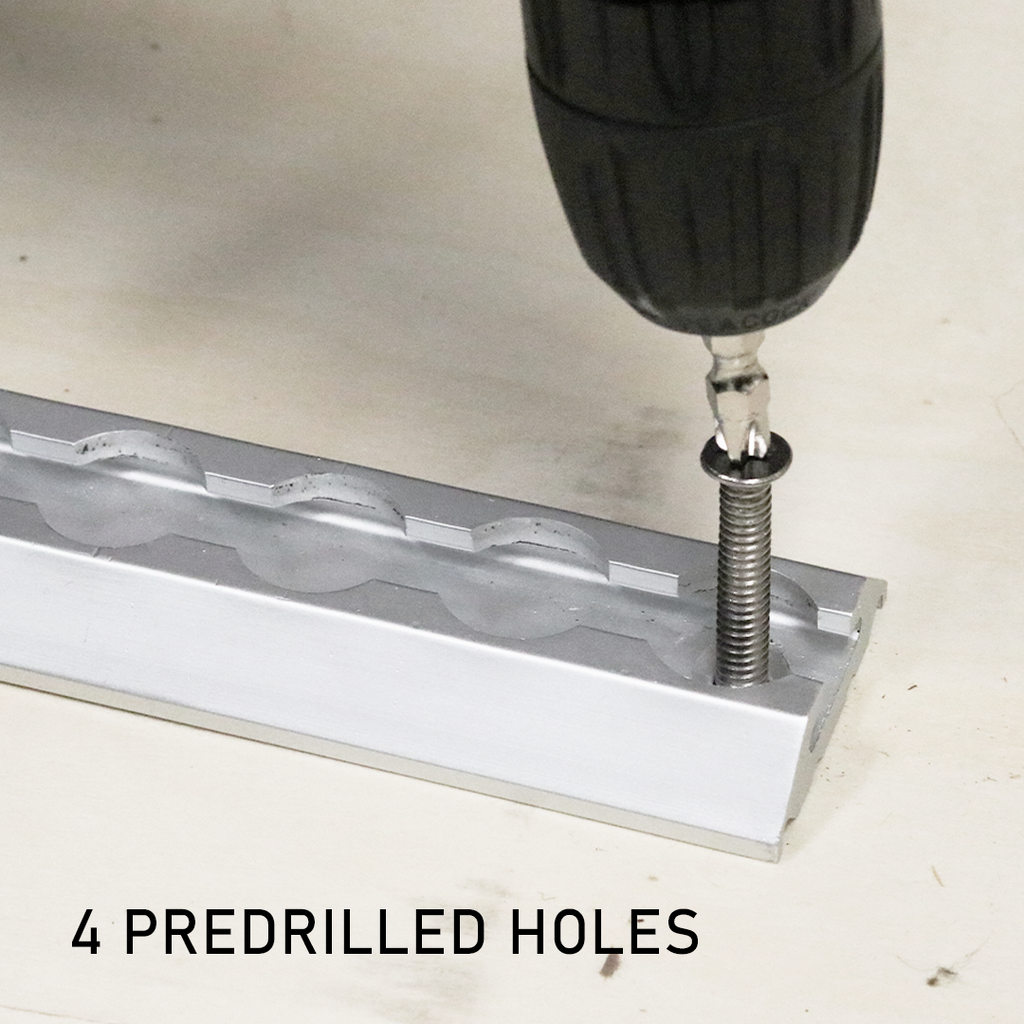 PrecisionEdge 2-Feet Aluminum Logistic Tracks: Set of 2 - 2200 lbs Load Capacity