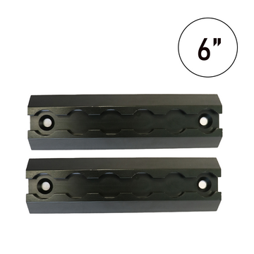 Buy black PrecisionEdge 6-Inch Aluminum Logistic Tracks: Set of 2 - 2200 lbs Load Capacity