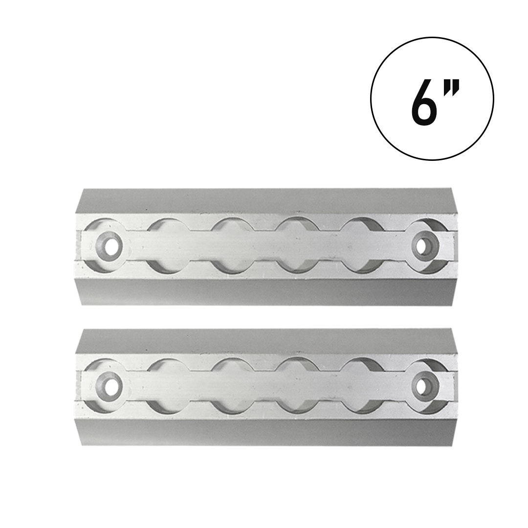 PrecisionEdge 6-Inch Aluminum Logistic Tracks: Set of 2 - 2200 lbs Load Capacity