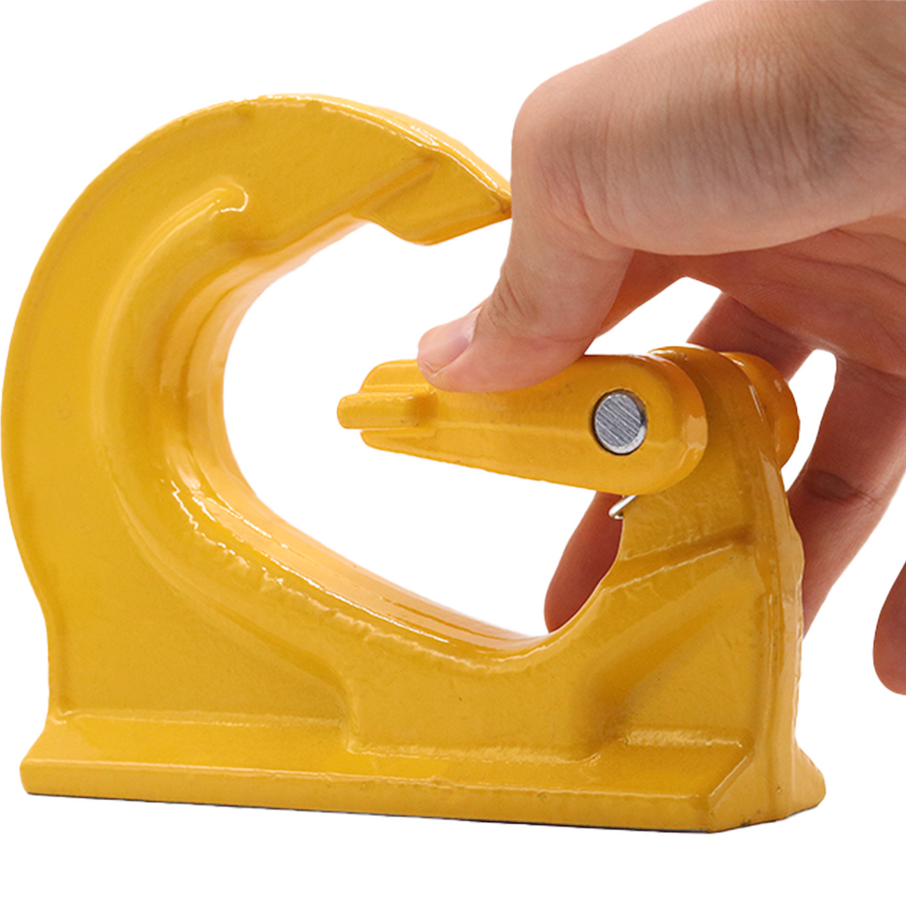 Heavy-Duty 3-Ton Weld-On Forged Anchor Hooks with Safety Latch - G80 Construction