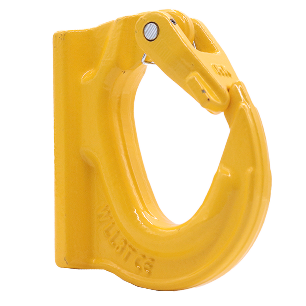 Heavy-Duty 3-Ton Weld-On Forged Anchor Hooks with Safety Latch - G80 Construction