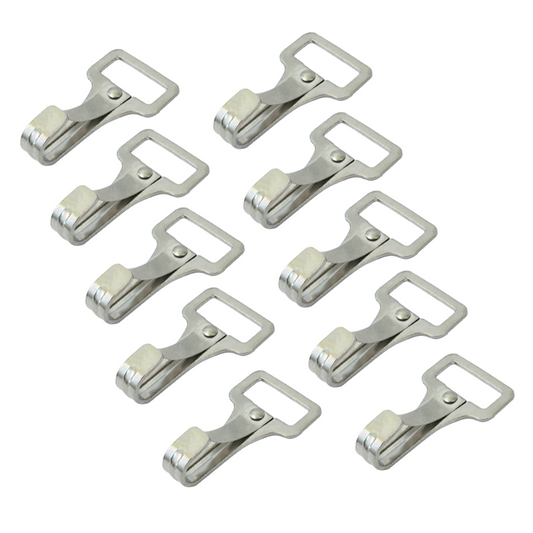 Premium 10-Pack Wall Snap Hooks: Nickel-Plated Reliability for Secure Tent Tie-Downs
