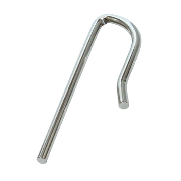 3.6" Heavy-Duty Steel J-Pin Ground Anchor: High-Tensile Steel Perimeter & Tent Stake - 0