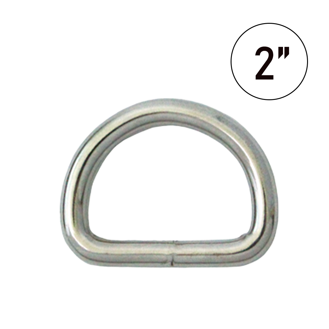 Ultimate 2" Nickel-Plated D Ring: Versatile Anchors for Any Tie-Down Application