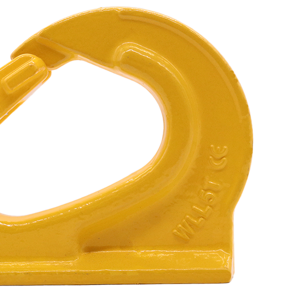 Heavy-Duty 5-Ton Weld-On Forged Anchor Hooks with Safety Latch - G80 Construction