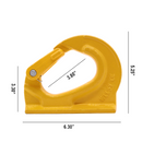 Heavy-Duty 5-Ton Weld-On Forged Anchor Hooks with Safety Latch - G80 Construction-9
