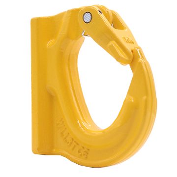 Heavy-Duty 5-Ton Weld-On Forged Anchor Hooks with Safety Latch - G80 Construction - 0