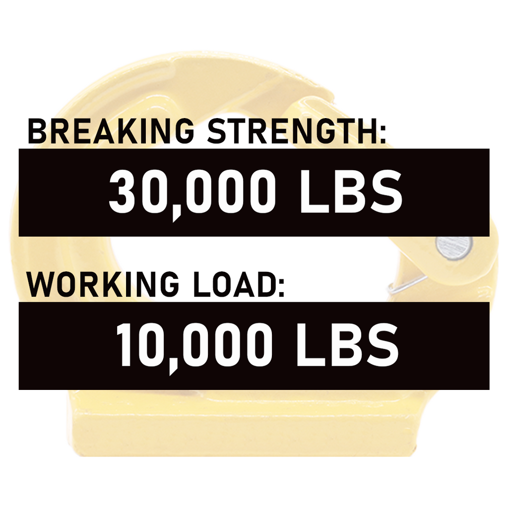 Heavy-Duty 5-Ton Weld-On Forged Anchor Hooks with Safety Latch - G80 Construction