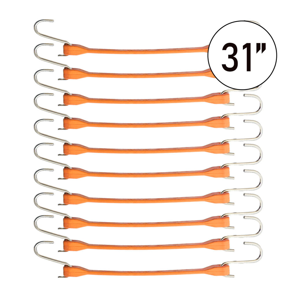 Boxer ColorCode Orange 31" Tarp Strap Set of 10: Organize with Ease, Secure with Confidence