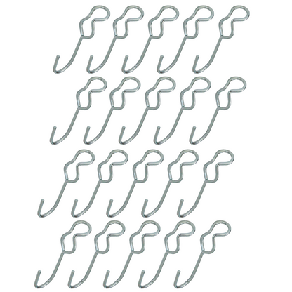 Set of 20 Rubber Rope Hooks: Compatible with 3/8" and 7/16" Rubber Cords for Custom Tie-Down Solutions