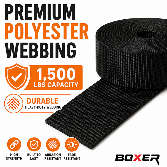 1” Rubber Handle Ratchet Endless Tie Down Straps - 1,500 lbs Break Strength – Available in 10’, 20’ & 30’ Lengths