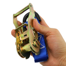 Boxer ProForce 1" x 15' Heavy Duty Ratchet Tie Down - 3,000 lbs Breaking Strength, Vinyl-Coated S Hooks, Dynamic Blue-3