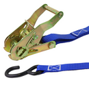 Boxer ProForce 1" x 15' Heavy Duty Ratchet Tie Down - 3,000 lbs Breaking Strength, Vinyl-Coated S Hooks, Dynamic Blue-2