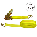 Boxer 2" x 20' Ratchet Strap with Wide Handle and Twin J Hooks - 10,000 lbs Load Capacity-1