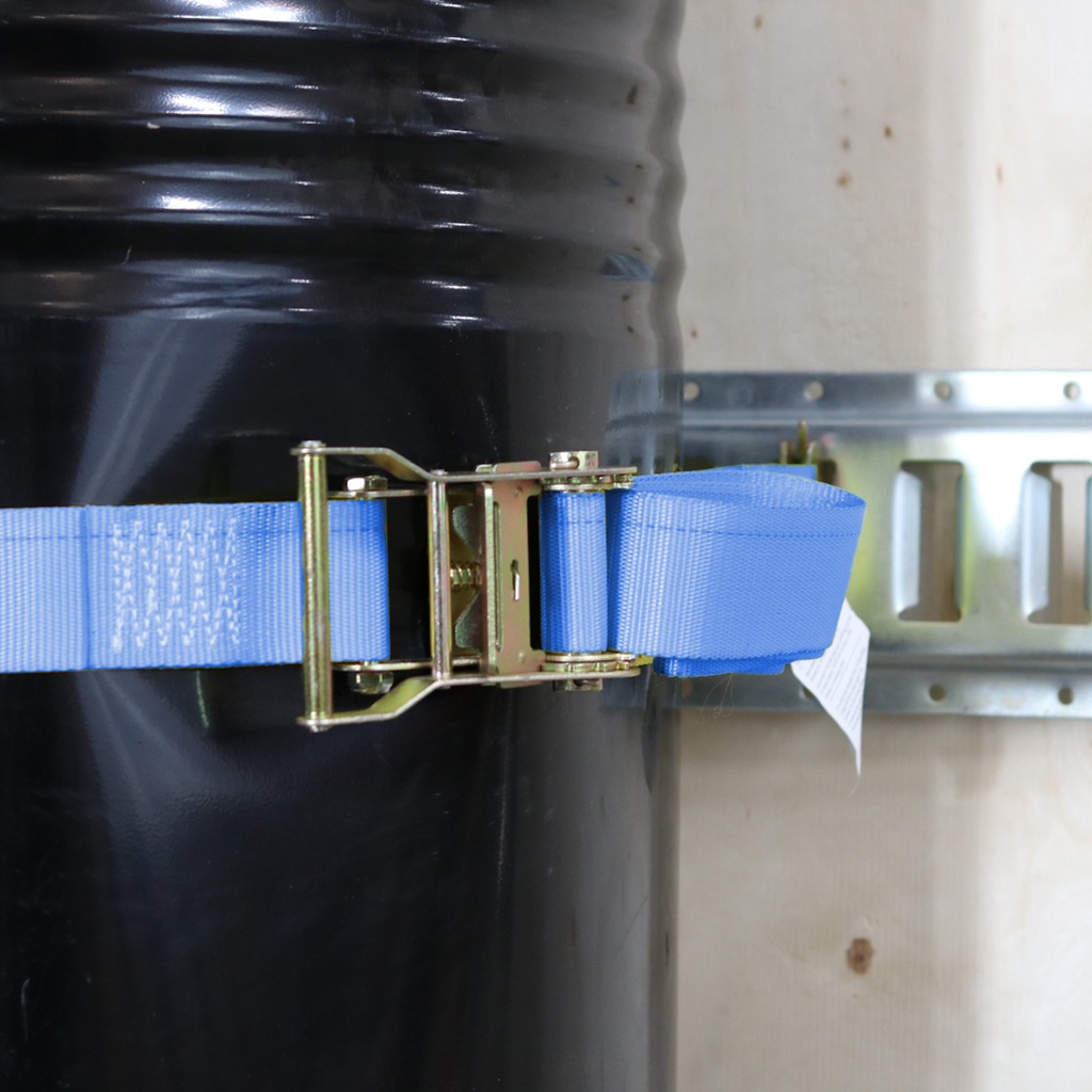 E-Track Rail Tie-Down Kit (5' Galvanized E-Track with 2" x 20' Blue Straps)