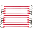 10-Piece Set of 9mm Elastic Cords with Durable Plastic-Coated Metal Hooks-1