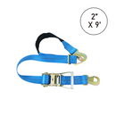 Boxer TirePro Premium 2" x 9' Adjustable Tie-Back Strap Tire Holder with Flat Snap Hooks-1