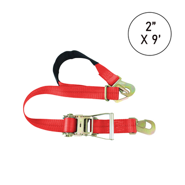 Buy red Boxer TirePro Premium 2" x 9' Adjustable Tie-Back Strap Tire Holder with Flat Snap Hooks