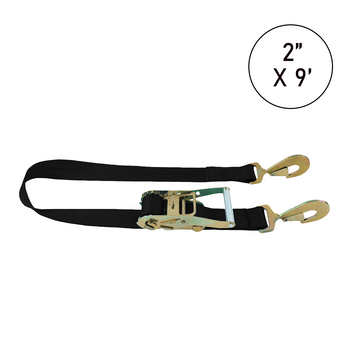Buy black Boxer Tire Pro FlexGrip 2" x 9' Tire Holder with Twist Snap Hooks