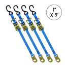 Boxer 1" x 9' Ratchet Tie Down with S Hook and Snap Hook - 3000lbs Break Strength, Vibrant Color Options, Crafted with California Confidence-1