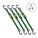 Boxer 1" x 9' Ratchet Tie Down with S Hooks - 3000lb Break Strength, Vibrant Colors Options, California Crafted Confidence-1