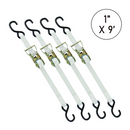 Boxer 1" x 9' Ratchet Tie Down with S Hooks - 3000lb Break Strength, Vibrant Colors Options, California Crafted Confidence-7