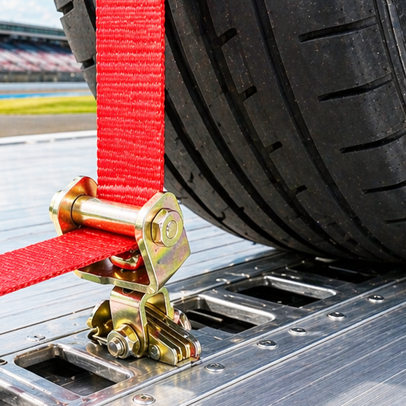 Boxer GripGuard Pro E-Track Idler Car Tie Down Kit 2" x 8': Improved Stability with 3-Point System