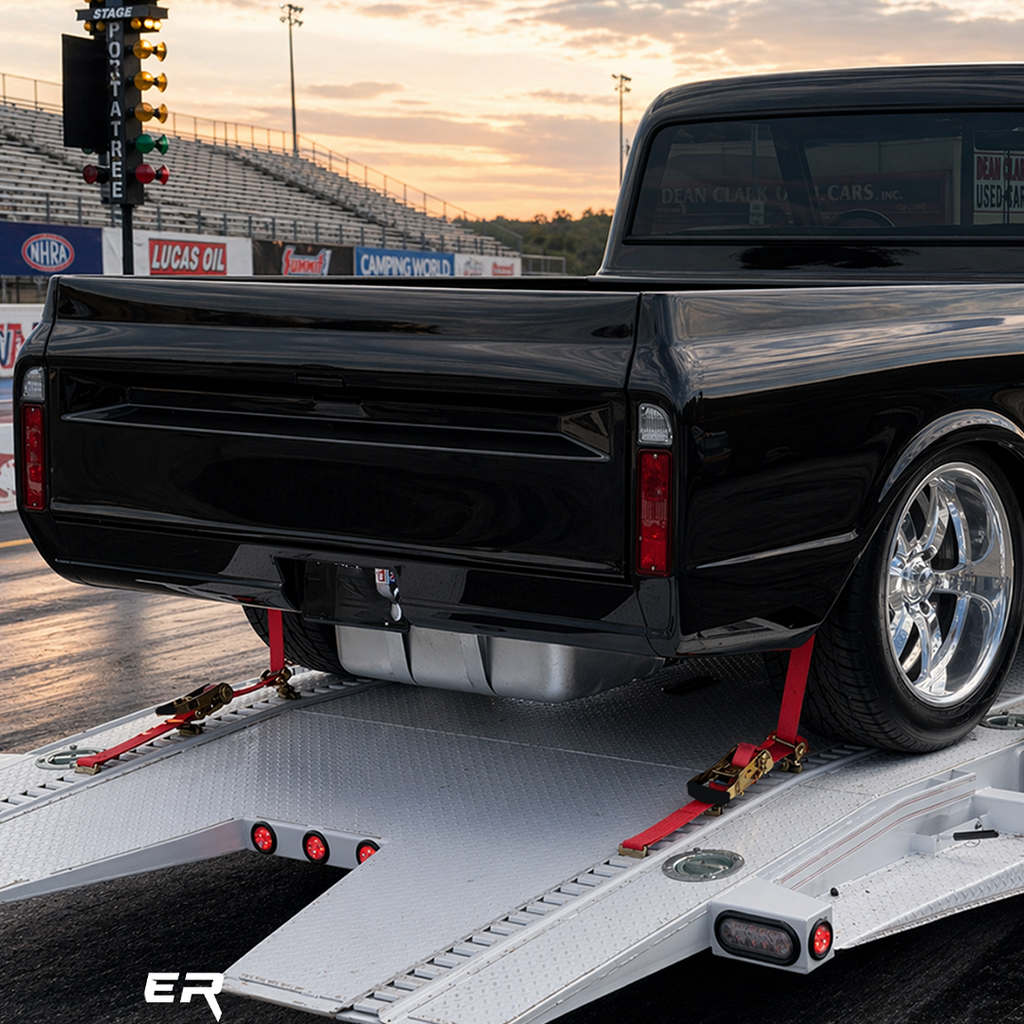 Boxer GripGuard Pro E-Track Idler Car Tie Down Kit 2" x 8': Improved Stability with 3-Point System