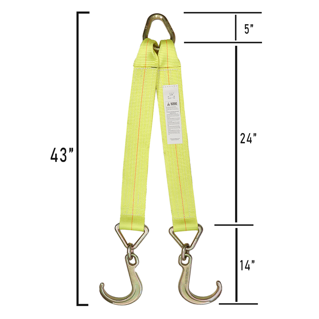 Boxer V-Flex TitanHook Precision V-Bridle Strap with 8" Forged Towing J Hook