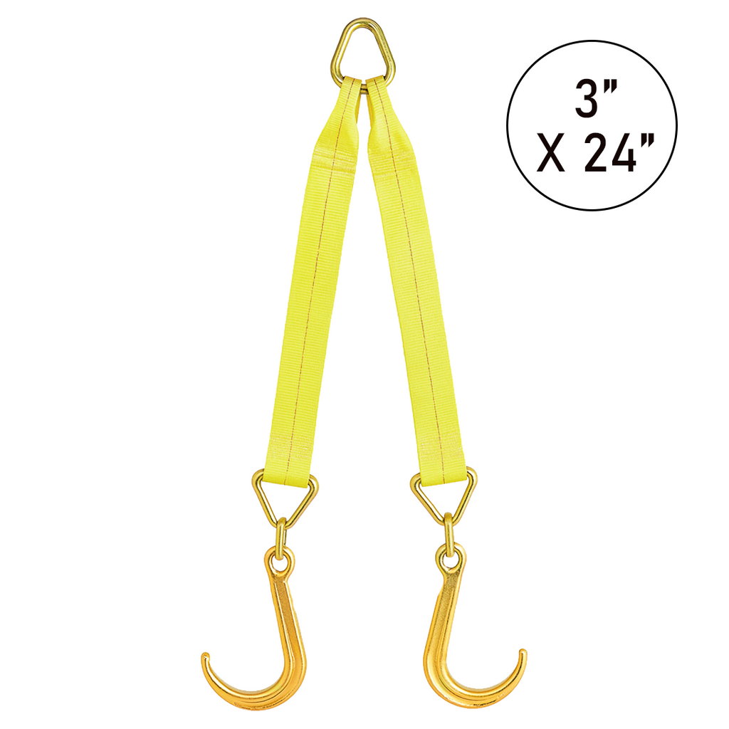 Boxer V-Flex TitanHook Precision V-Bridle Strap with 8" Forged Towing J Hook