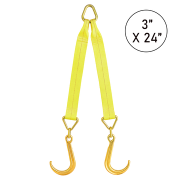 Boxer V-Flex TitanHook Precision V-Bridle Strap with 8" Forged Towing J Hook