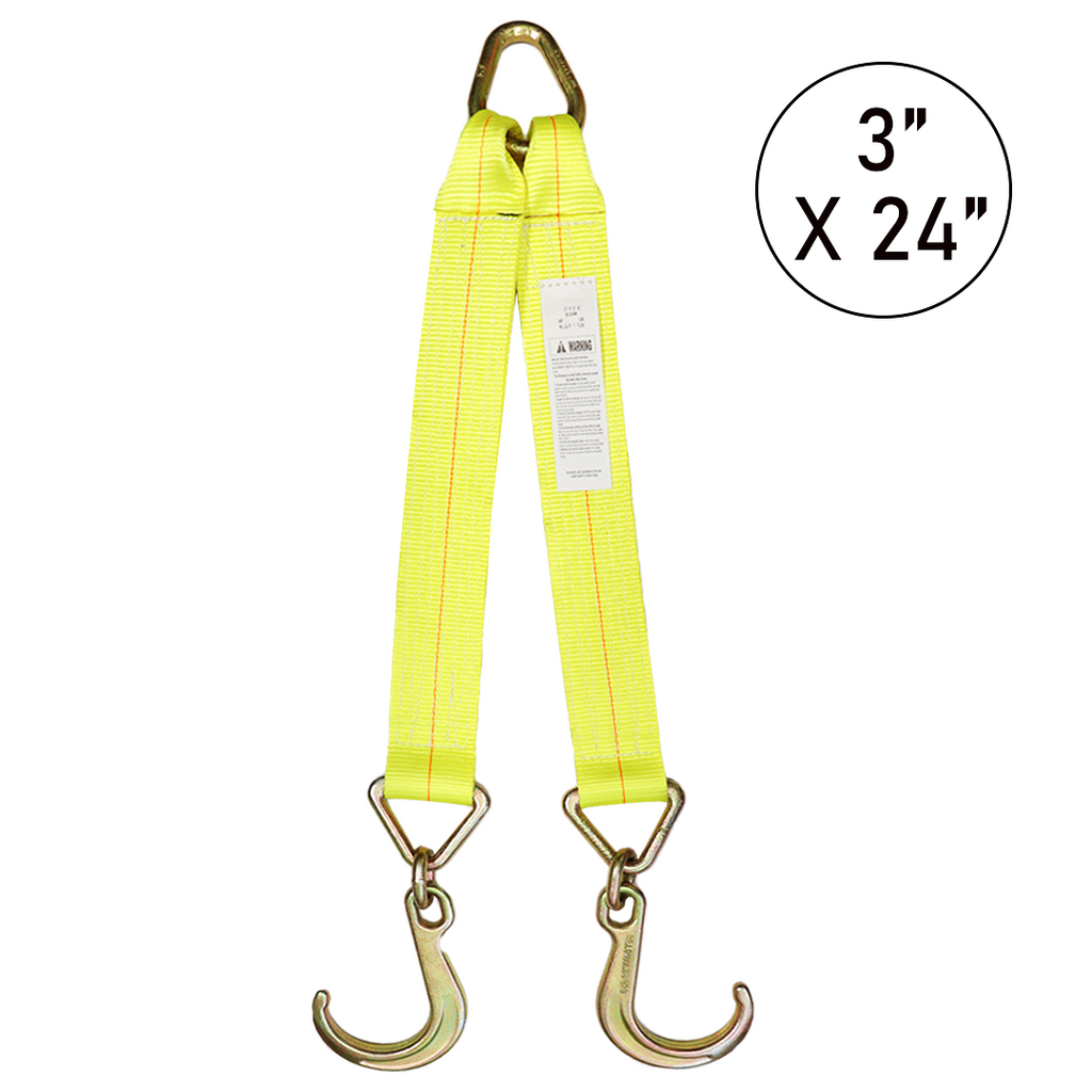 Boxer V-Flex TitanHook Precision V-Bridle Strap with 8" Forged Towing J Hook