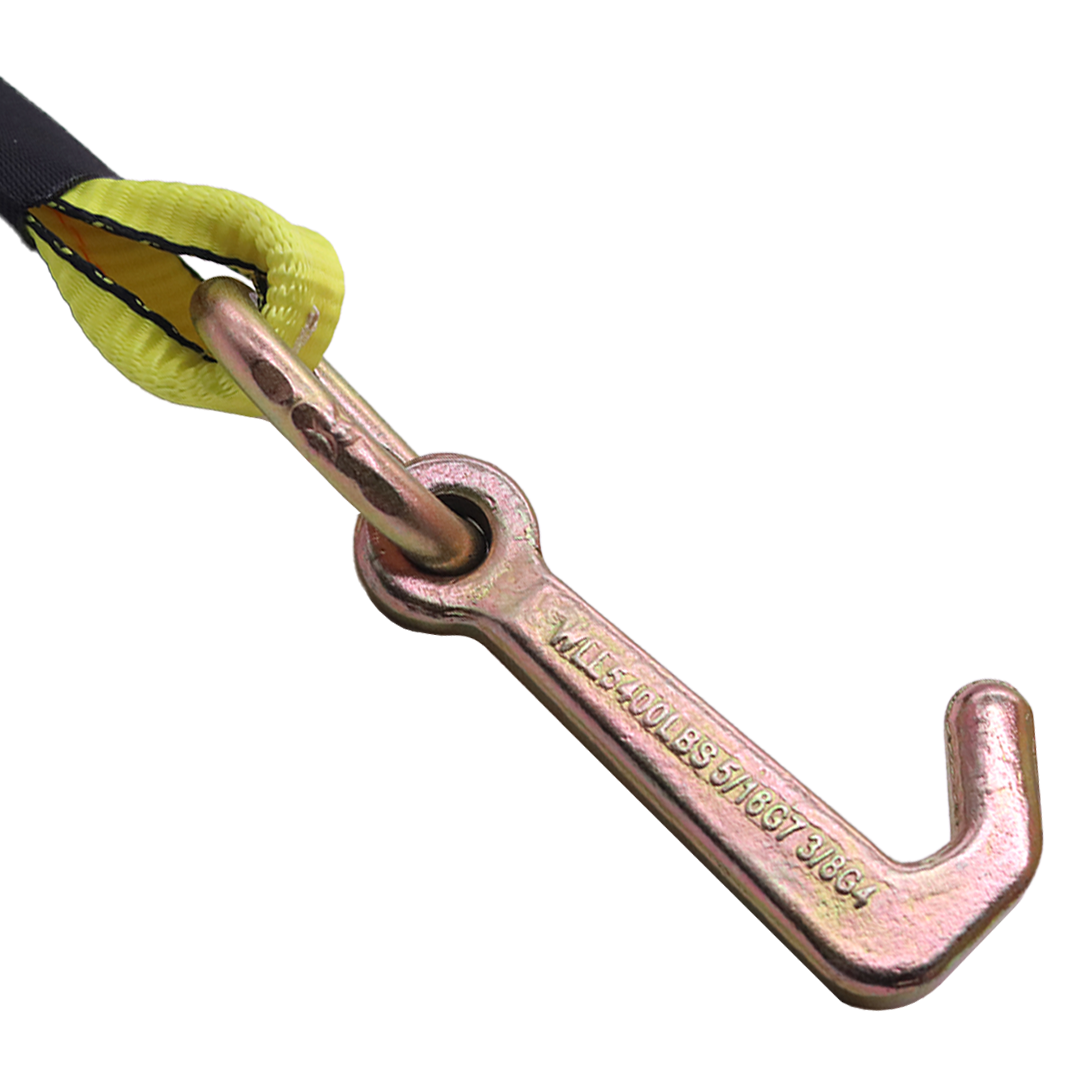 2" x 8' Auto Transport Strap with Towing J-Hook