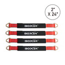 VersaGrip ProAxle Straps Set of 4: Precision-Length Towing Axle Straps in Rouge (24" and 36")-1