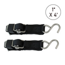 Marine-Grade Tie-Down Kit: 4 Ropes & 2 Transom Straps for Superior Boat Protection-8
