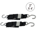 Boxer NauticalGuard Pro 4' Marine Transom Tie Down Straps - Set of 2-3